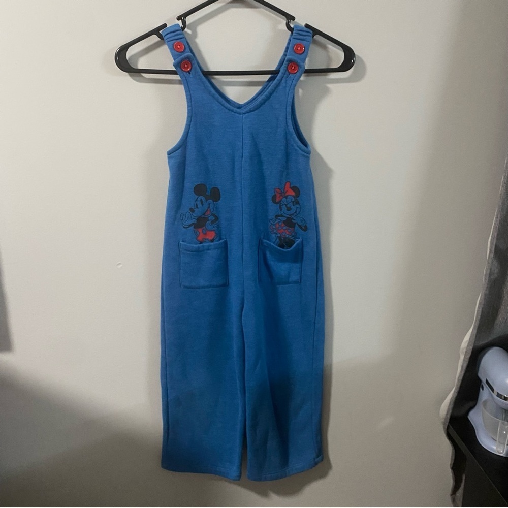 Blue Disney‎ Overalls with Mickey and Minnie